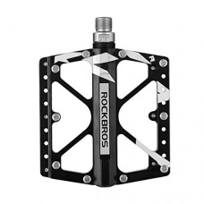 RockBros Bike Pedals Mountain Bicycle Road Cycling Pedals Aluminum Alloy Platform Cr-Mo Machined 3 Sealed Bearing Pedals 9/16" - B0784BSPDX